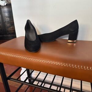 Stuart Weitzman Black Suede Pumps